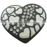 Heart Shaped Makeup Mirror With Rhinestone thumbnail-1