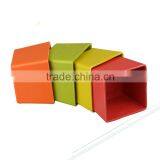 Bamboo Fiber Multicolored Circle Flower Plant Pots thumbnail-2