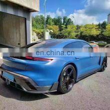 Runde Car Modification Carbon Fiber Front Lip Rear Lip Side Skirt Spoiler For Porsche Taycan Turbo Modify Mansory Style Body Kit thumbnail-5