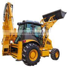 Good Performance Multifunction All Terrain 388 4x4 Backhoe Excavator Loader, Powerful Loader Backhoe