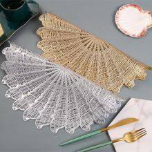 Creative Round Shape PVC Place Mats Conch Pattern Vinyl Pressed Heat Resistant Table Mats thumbnail-3