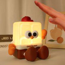 Cute Chocolate Night Light Home Bedside Sleeping Night Light With USB Charging Silicone Tapping Night Light thumbnail-1