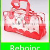Logo Plastic Resealable Large Red Pvc Hand Bags