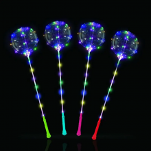 Wholesale Inflatable Wide Mouth Clear Led Bobo Bubble Transparent Light Up Bobo Balloons and Flashing Led With Sticks thumbnail-3