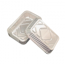 Longstar 750ml Disposable Aluminum Foil Food Tray With Lid for Oven Baking Takeout and Storage thumbnail-2
