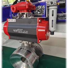 Compact Pneumatic Tank Bottom Valve With 105° Angled Valve Stem for Tight Spaces thumbnail-4