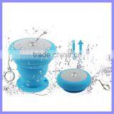 Outdoor Mini Shockprrof Waterproof Speakers Flexable Bluetooth Bathe Mushroom Cloud Speaker With Kaychain
