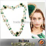 Double Layered With Flower Latest Design Pearl Necklace thumbnail-1