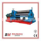 CE Approved Mechanical 3 Rollers Steel Plate Rolling Machine thumbnail-1