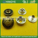 Anti-brass color zinc alloy cap press studs fastener snap button -- MA6133