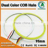 Whtie&amber Dual Colour COB Headlight Halo Ring Lights thumbnail-1