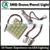 T10 W5W BA9S festoon 25-SMD LED Panel Lights for Interior Map Dome Light