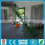 Glass Wood Single Stringer L and U Shape Stairs, Staircase Supplier--YUDI thumbnail-2