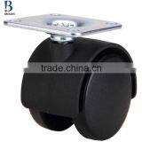 China High Quality Cheap 1.5 Inches Black Suitcase Nylon Plastic Fixed Furniture Caster Wheels thumbnail-6