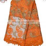 Frenc Lace CL14-231fashionable Latest Design Multi Color Fushial Net Frech Lace for Wholesale thumbnail-3