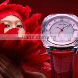 2015 New Fashion MOP Dial Wristwatch Red for Girl With Stone Setting 5ATM thumbnail-1