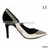 O77 Custom Made Pump Shoes Black and Sliver Upper Dress Shoes for Women New Collection thumbnail-5