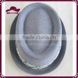 Round Top Pork Pie Short Brim Upturn Fedora Hats thumbnail-3