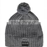 2015 Wholesale Handmade Knitting Beanie Headphone With Built in Microphones thumbnail-4
