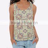 2016 Floral Print Women Sexy Tank Top With Round Neckline Designs thumbnail-2