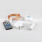Dimmable String Lights Pro / 40Ft / 240 LED's Warm White/Copper Wire /Warm White With Wireless Handheld Remote Control / 12V Pow