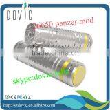 Black 26650 Panzer Mod Stainless 26650 Panzer Mod With Gold Ring /magnetic Switch,in Stock thumbnail-2