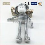 I-Green Toy Series-Fashional Style Cute Printcloth Bear Wearing Bow Tie Linen Sitting Monkey thumbnail-2