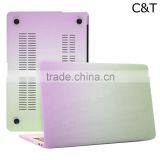 C&T Ultra Slim Light Weight Rainbow Rubberized Frosted Matte Hard Case Cover for Apple MacBook 12" inch