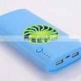 2016 Best Summer Gift Portable 5v Plastic Rechargeable Battery Usb Cooling Fan Power Bank With Strong Wind thumbnail-1
