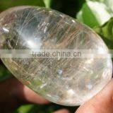 Natural White Rutilated Quartz Crystal Egg Language Option French thumbnail-1