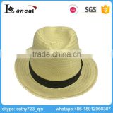 Lancai-Quality primacy serviceable assorted color straw fedora hat factory