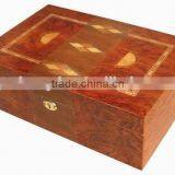 High Quality Customized Made-in-china Varnished Wooden Box With Metal Plate thumbnail-6