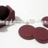 High Quality Customized Made-in-china Leather Coasters for Best(ZDS-016) thumbnail-6