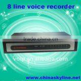Built-in RAM 8 Line Voice Telephone Recording Box