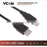 2014 High Speed 2.0V AM /AF Black Long USB Cable With Manufacturer Price