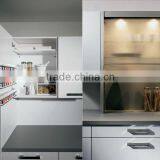 High Gloss Grey Lacquer Kitchen Cabinets thumbnail-5