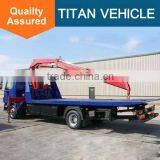 Wrecker Tow Truck , Flat Road Removal Truck Wrecker , Breakdown Recovery Truck Vehicle With 5 Tons Crane thumbnail-1