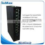 Full Gigabit Unmanaged PoE Switch, 9 Ports Gigabit Industrial Ethernet Switches With IP40 Protection P509A thumbnail-1