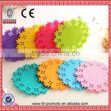 Lace Romantic Elegant Flower Silicone Coaster Coffee Table Cup Mats Pad Placemat Kitchen Accessories 9.5cm 15g thumbnail-2