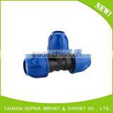 PIPE PN16 PP PE COMPRESSION FITTINS FEMALE TEE FOR IRRIGATION SYSTEM