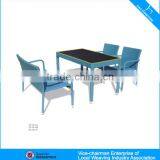Outdoor Rattan Furniture Cafe Set Coffee Table And Chairs thumbnail-2