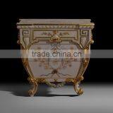 European Italian Designed Royal Palace Furniture Set, Elegant Bouquet With Vase Decorated Bedroom Furniture Set thumbnail-6