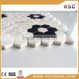 White Hexagon Marble Mosaic Tile thumbnail-4
