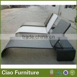 Outdoor All Weather Colorfast Rattan Wicker Beach Sun Lounger thumbnail-1