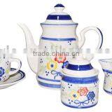 15 Pcs Handpainted Tea Set thumbnail-1