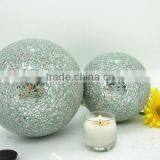 Silvery Crackle Tree Decoration Mirrored Carpet Hollow Glass Sphere thumbnail-3