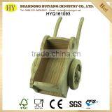 FSC Custom Unfinished Wooden Push Cart Toy Decor thumbnail-2