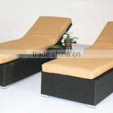 Outdoor Wicker Modern Rattan Lounge Bed, Wicker Lounge, Sun Lounge, Beach Bed. thumbnail-2