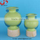 NEW Design Color and Wood Grain Ceramic Flower Vase for Home Decoration thumbnail-3