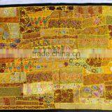 Old Fabric Handworked Handcrafted Wall Decor - Handworked Cotton Fabric Patchwork Wall Hanging Tapestry thumbnail-2